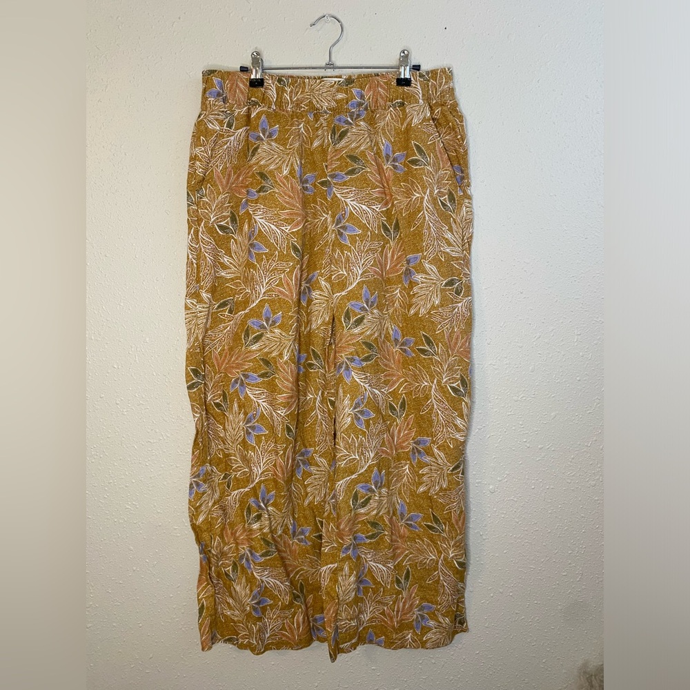 Cynthia Rowley 100% linen pants | pull on | high rise | wide leg | size Large